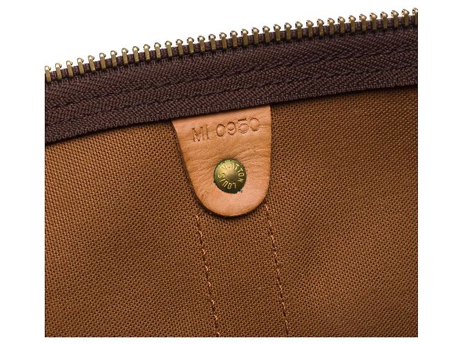 LOUIS VUITTON Borsa Keepall in Tela Marrone - 100222 - vista 7