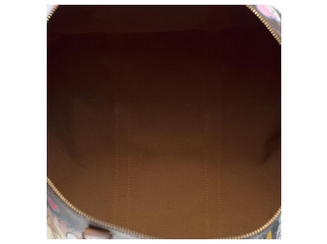 LOUIS VUITTON Borsa Keepall in Tela Marrone - 100222 - vista 8