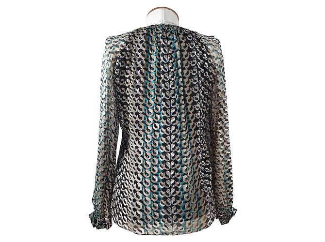 Camicetta di seta Diane Von Furstenberg multicolore - vista 3