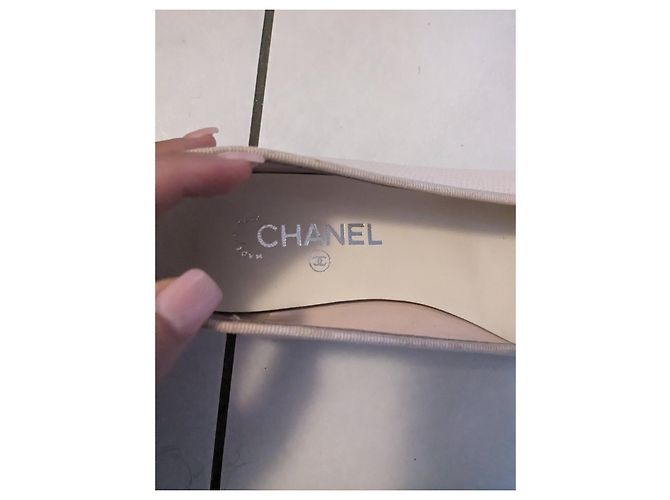 Chanel bailarinas Cambon piel beige - vista 5