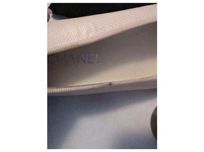 Chanel bailarinas Cambon piel beige - vista 7