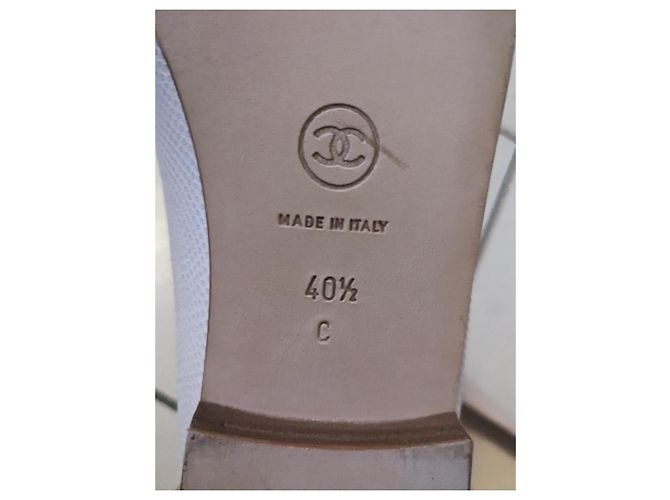 Chanel bailarinas Cambon piel beige - vista 9
