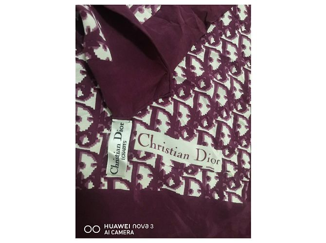 Sciarpe Christian Dior Trotter Rosso Bordò - vista 2