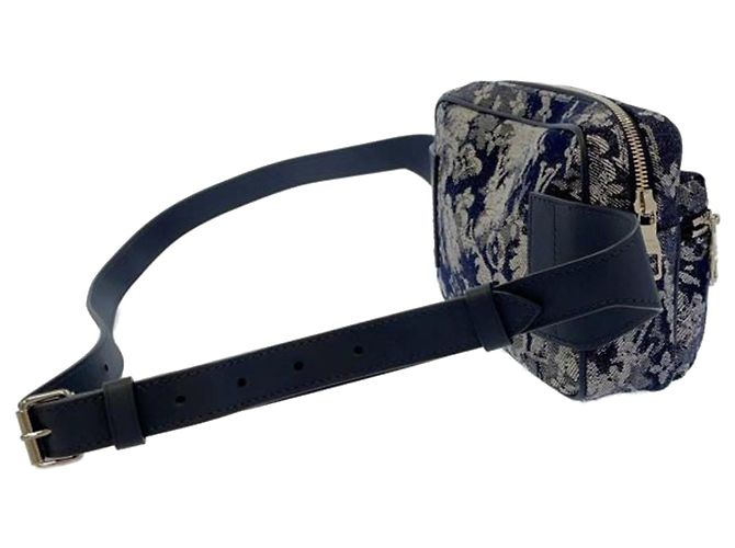 Bumbag Marsupio da esterno con tappezzeria monogramma blu Louis Vuitton - vista 3