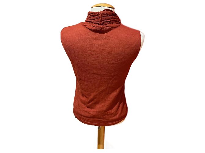 Autre Marque Jersey sin mangas Créa Concept marrón lana Marrón oscuro - vista 3