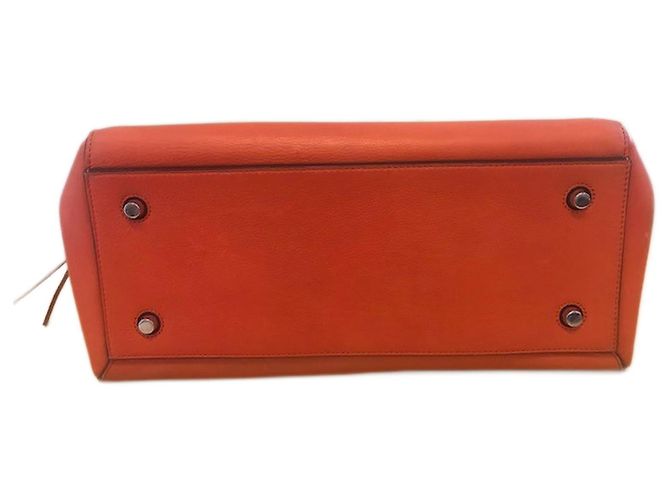 Borsa Céline Edge Grande in pelle arancione - vista 3