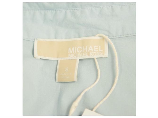 Michael Kors Light Blue Collared Button Down Front Shirt Top size S - Ansicht 3