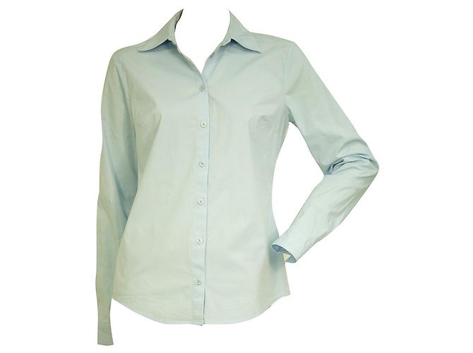 Michael Kors Light Blue Collared Button Down Front Shirt Top size S - Ansicht 6