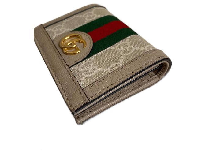 Gucci Ophidia GG Geldbörse Beige Canvas - Ansicht 4