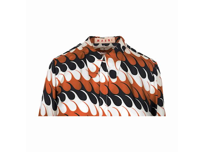 Marni Camisa Con Estampado De Ondas Multicolor - vista 3