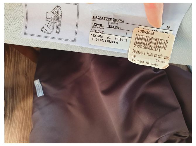 Prada Sandalen Leder Camel Kamel - Ansicht 8