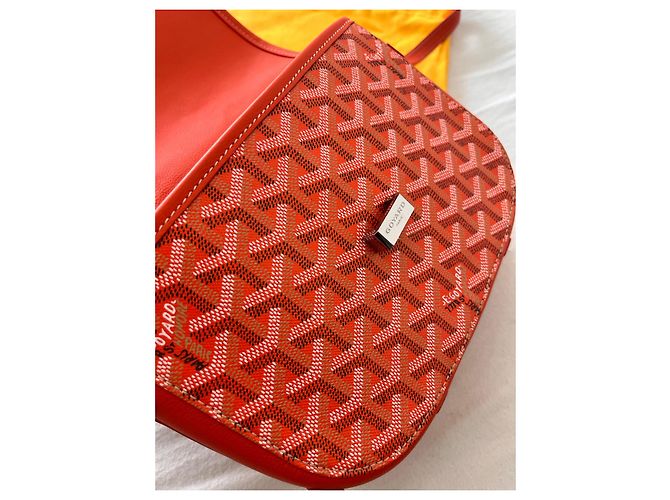 Borsa a tracolla Goyard Belvedere PM Arancione in pelle - vista 5