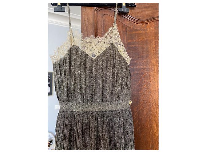 Chanel Kleid aus Spitze Khaki - Ansicht 11