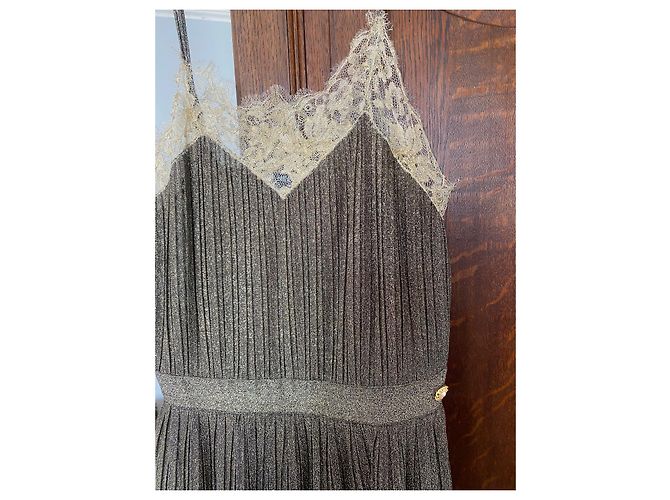 Chanel Kleid aus Spitze Khaki - Ansicht 14