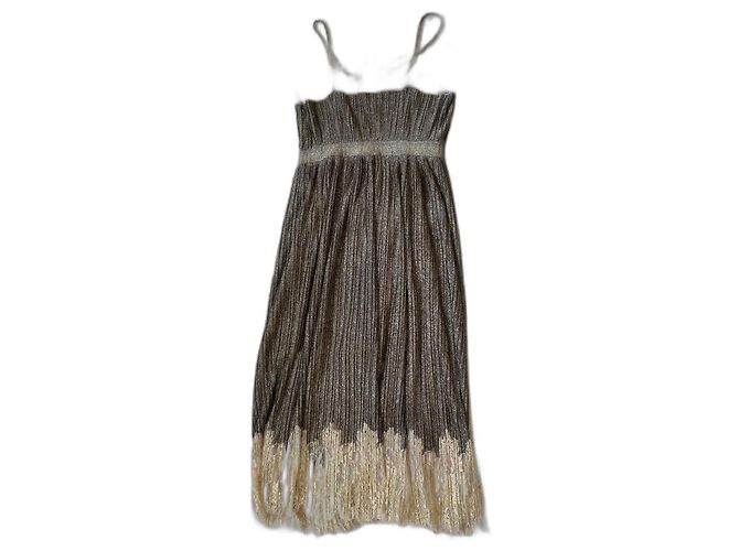 Chanel Kleid aus Spitze Khaki - Ansicht 2
