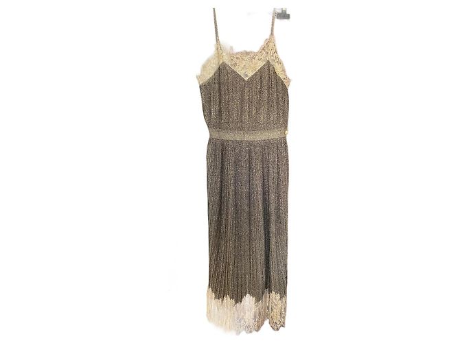 Chanel Kleid aus Spitze Khaki - Ansicht 3