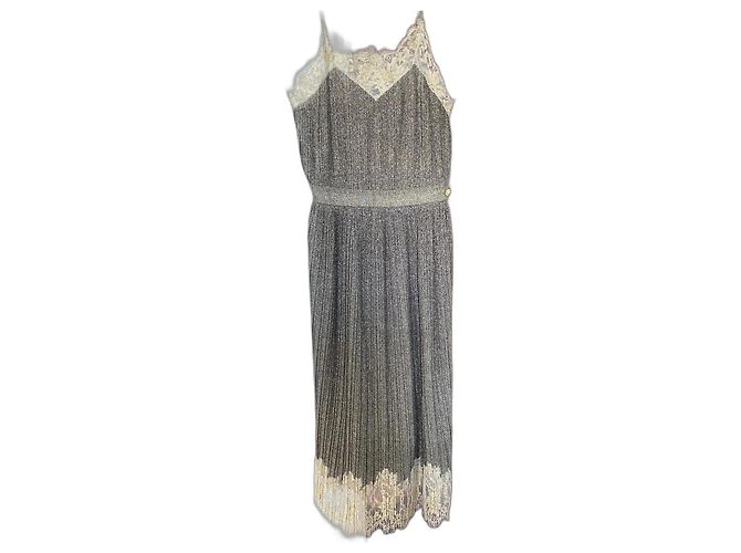 Chanel Kleid aus Spitze Khaki - Ansicht 5