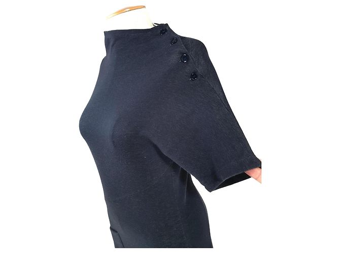 Vestido Carven azul de algodón S - vista 3