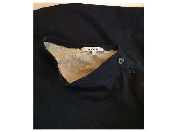 Vestido Carven azul de algodón S - vista 6