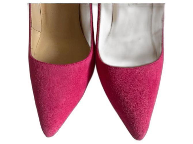 Décolleté Manolo Blahnik BB 105 in camoscio fucsia Fuschia - vista 3