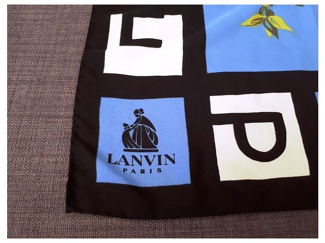 Lanvin Seidenstola Blau - Ansicht 4
