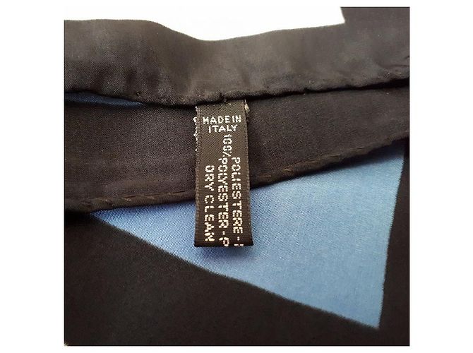 Lanvin Seidenstola Blau - Ansicht 5