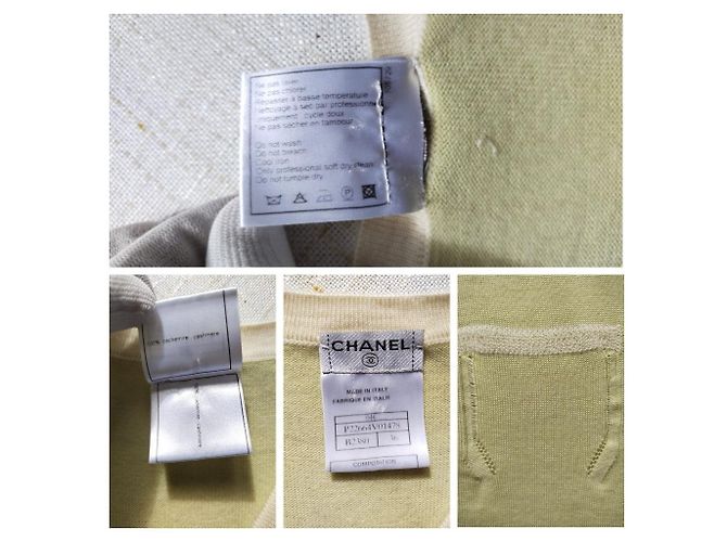 Chanel 04C 2004 Kreuzfahrtlogo von Karl Lagerfeld Kaschmir hellgrün - Ansicht 12