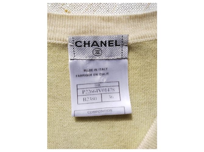 Chanel 04C 2004 Kreuzfahrtlogo von Karl Lagerfeld Kaschmir hellgrün - Ansicht 8