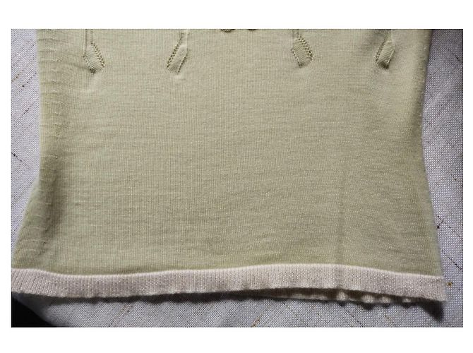 Chanel 04C 2004 Kreuzfahrtlogo von Karl Lagerfeld Kaschmir hellgrün - Ansicht 9