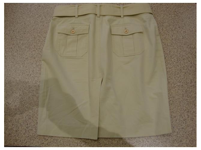 Jc De Castelbajac Gerader Rock aus Baumwolle Beige - Ansicht 4