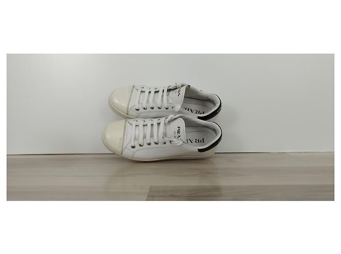 Sneakers Prada in pelle bianca Bianco - vista 10