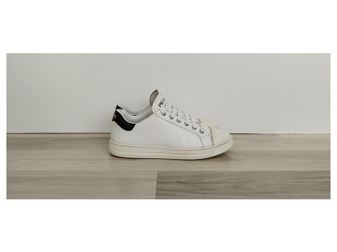 Sneakers Prada in pelle bianca Bianco - vista 2