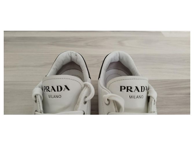 Sneakers Prada in pelle bianca Bianco - vista 6