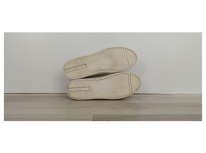 Sneakers Prada in pelle bianca Bianco - vista 8