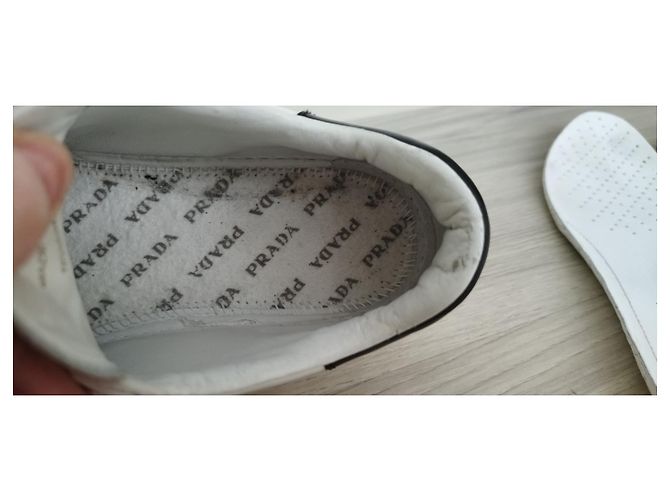 Sneakers Prada in pelle bianca Bianco - vista 9
