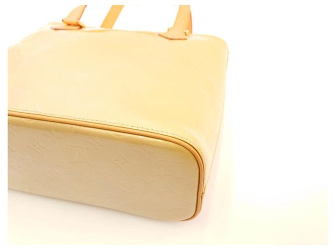 Louis Vuitton Houston in vernice dorata/jaune Beige D'oro Giallo - vista 11
