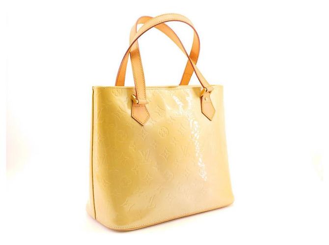 Louis Vuitton Houston in vernice dorata/jaune Beige D'oro Giallo - vista 2