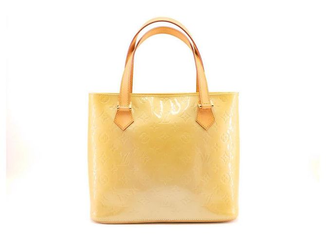 Louis Vuitton Houston in vernice dorata/jaune Beige D'oro Giallo - vista 3