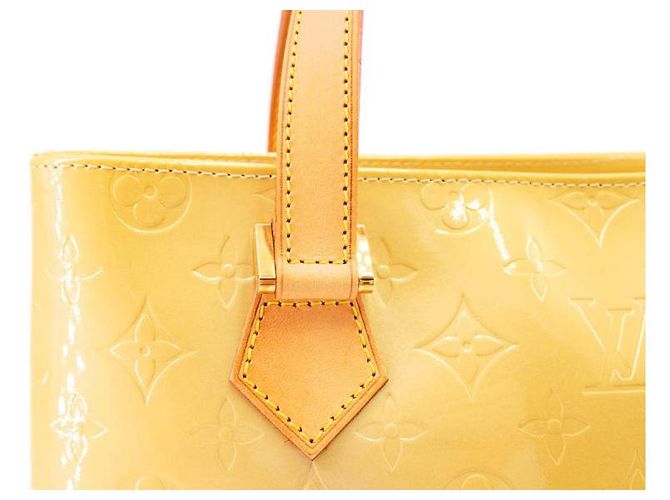 Louis Vuitton Houston in vernice dorata/jaune Beige D'oro Giallo - vista 4