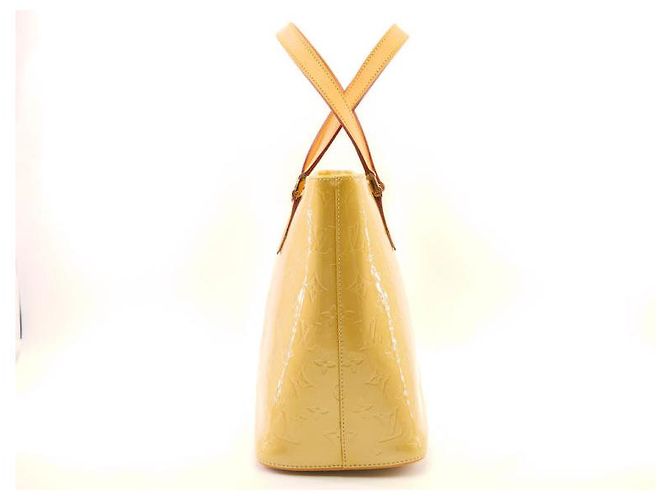 Louis Vuitton Houston in vernice dorata/jaune Beige D'oro Giallo - vista 9