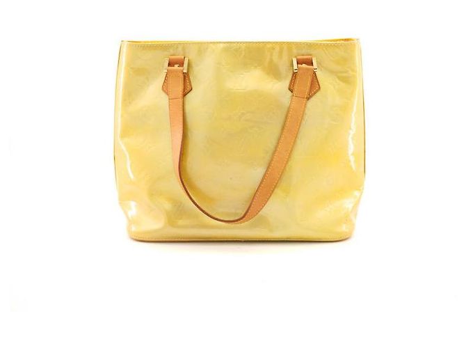 Louis Vuitton Houston in vernice dorata/jaune Beige D'oro Giallo - vista 5