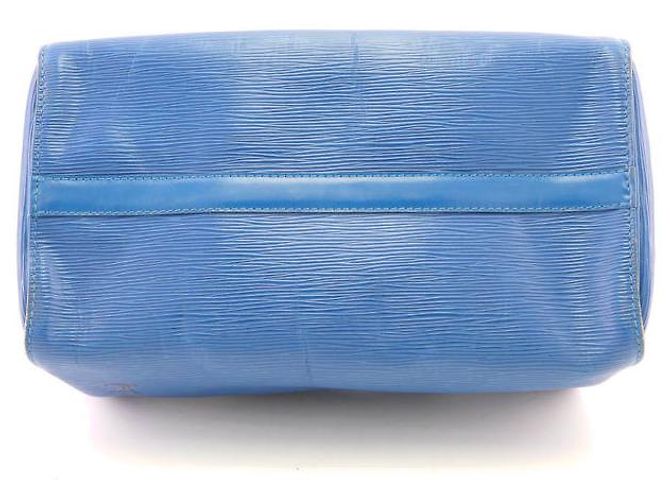 Louis Vuitton Speedy 30 pelle epi vintage toledo blu - vista 10