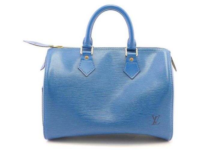 Louis Vuitton Speedy 30 pelle epi vintage toledo blu - vista 11
