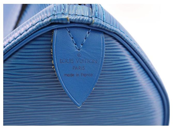 Louis Vuitton Speedy 30 pelle epi vintage toledo blu - vista 16