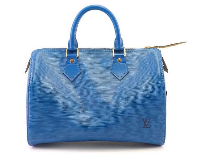 Louis Vuitton Speedy 30 pelle epi vintage toledo blu - vista 17