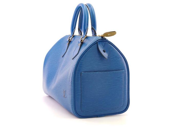 Louis Vuitton Speedy 30 pelle epi vintage toledo blu - vista 18