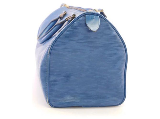 Louis Vuitton Speedy 30 pelle epi vintage toledo blu - vista 4