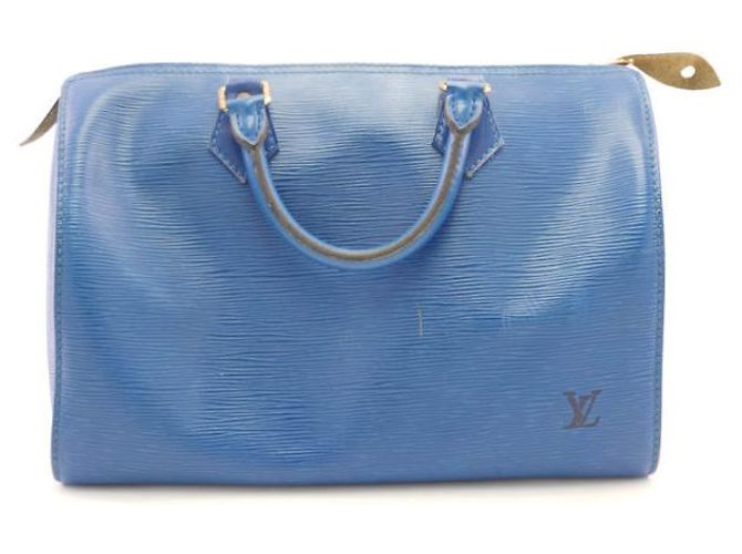Louis Vuitton Speedy 30 pelle epi vintage toledo blu - vista 7