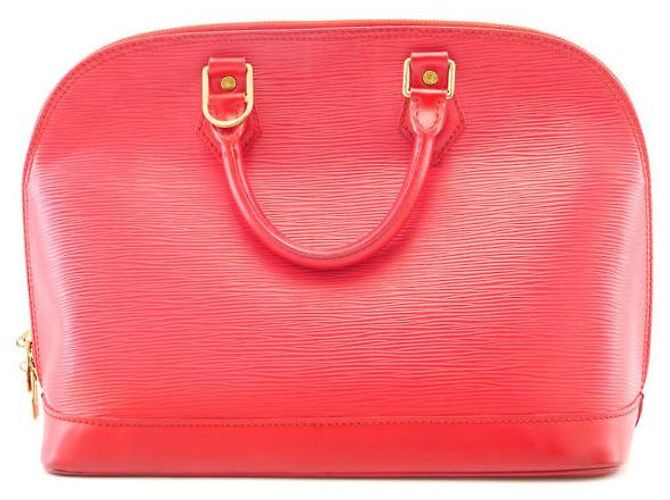 Louis Vuitton Alma en cuero epi rojo - Muy buen estado Roja - vista 7