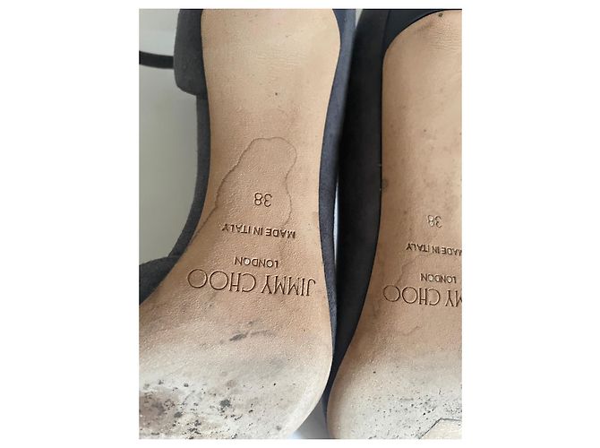 Jimmy Choo Absatzschuhe Wildleder Dunkelgrau Anthrazitgrau - Ansicht 5